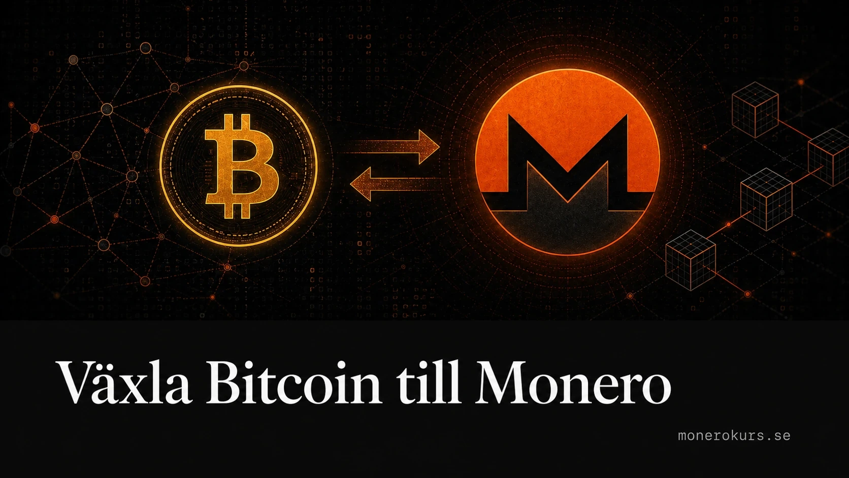 Växling från Bitcoin till Monero via atomic swap och börs